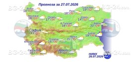 27 июля в Болгарии — днем +36°С, в Причерноморье +30°С
